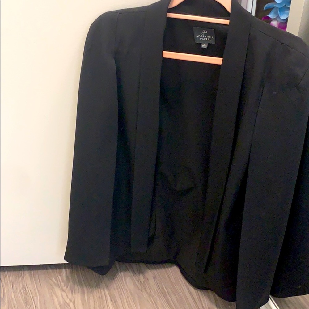 Adrianna Papell Crepe Cape Jacket
